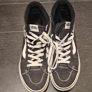 Vans Black and White High-Top Sneakers